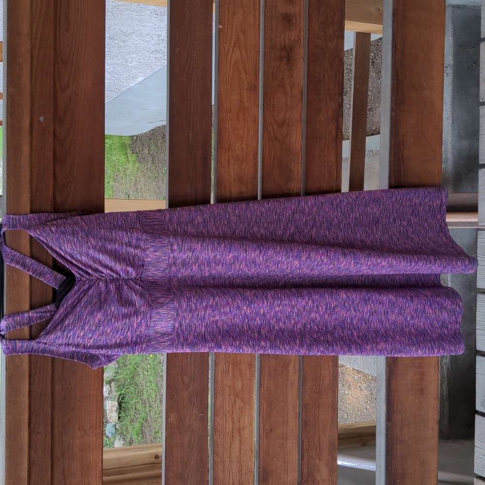 Prana dress purple print strappy shelf bra medium
